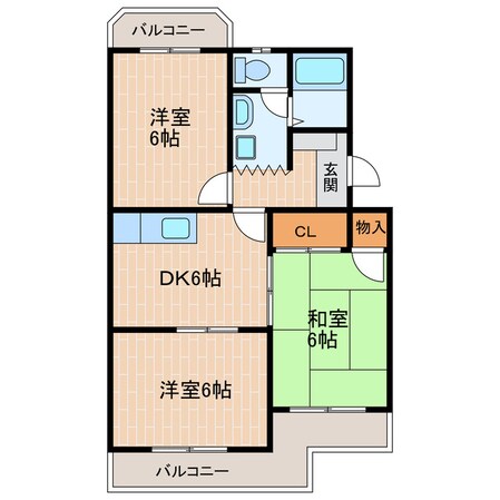 掛川駅 徒歩3分 2階の物件間取画像